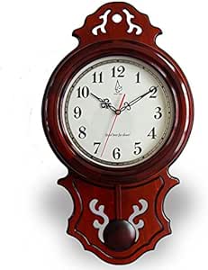 TNKML - Reloj de Pared Decorativo para Interiores (Madera clásica, 72