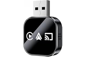 3-in-1 Wireless Bluetooth 5.0 Car Screen Mirror Adapter - Instant Wired Plug Play Mini USB foriPhone/Android Phone Mirroring 