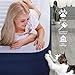 OlarHike Twin Air Built-in Pump, Puncture Proof Blow up Inflatable Mattress with Comfort Flocked, Raised 18'' High Airbed for Guests Camping Travel, 78x40x18inches, Ocean Blue
