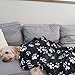Evelots Fleece Pet Blanket, Black/White, 60x40