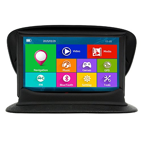junsun 7 inch Universal GPS Navigation Sun Shade shield Glare Visor Holder Bracket Silicone Base Console Sun Visor