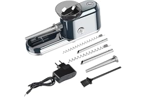 KUGUAN Cigarette Rolling Machine Electric Automatic Injector Tobacco Roller Maker 3 in 1Portable Good for Regular King Size 8mm /Slim 100s Size Tube/Pre Roll Cones (Gray)