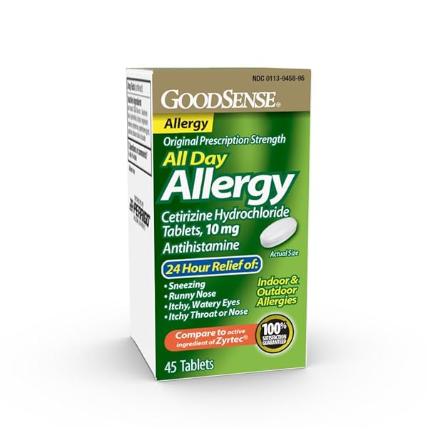 GOODSENSE ALL DAY ALLERGY, CETIRIZINE HYDROCHLORIDE TABLETS, 10...