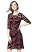 Tuliplazza Women's Crew Floral Lace Sheath Pencil Cocktail Prom Party Midi Dress