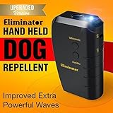 Eliminator Electronic Dog Repellent and Trainer with LED Flashlight / Stops Barking + Trains for Good Behavior / Ultrasonic Dog Deterrent [UPGRADED VERSION]