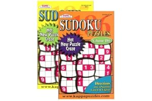 KAPPA Sudoku Puzzles Book, Case Pack 24 (2 Volumes, Qty 12 books of each volume)
