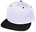 QML Premium Cotton Snapback Baseball Cap Solid and 2-Tones ( 33 Colors / Adjustable) (2 TONE, WHITE/BLACK)