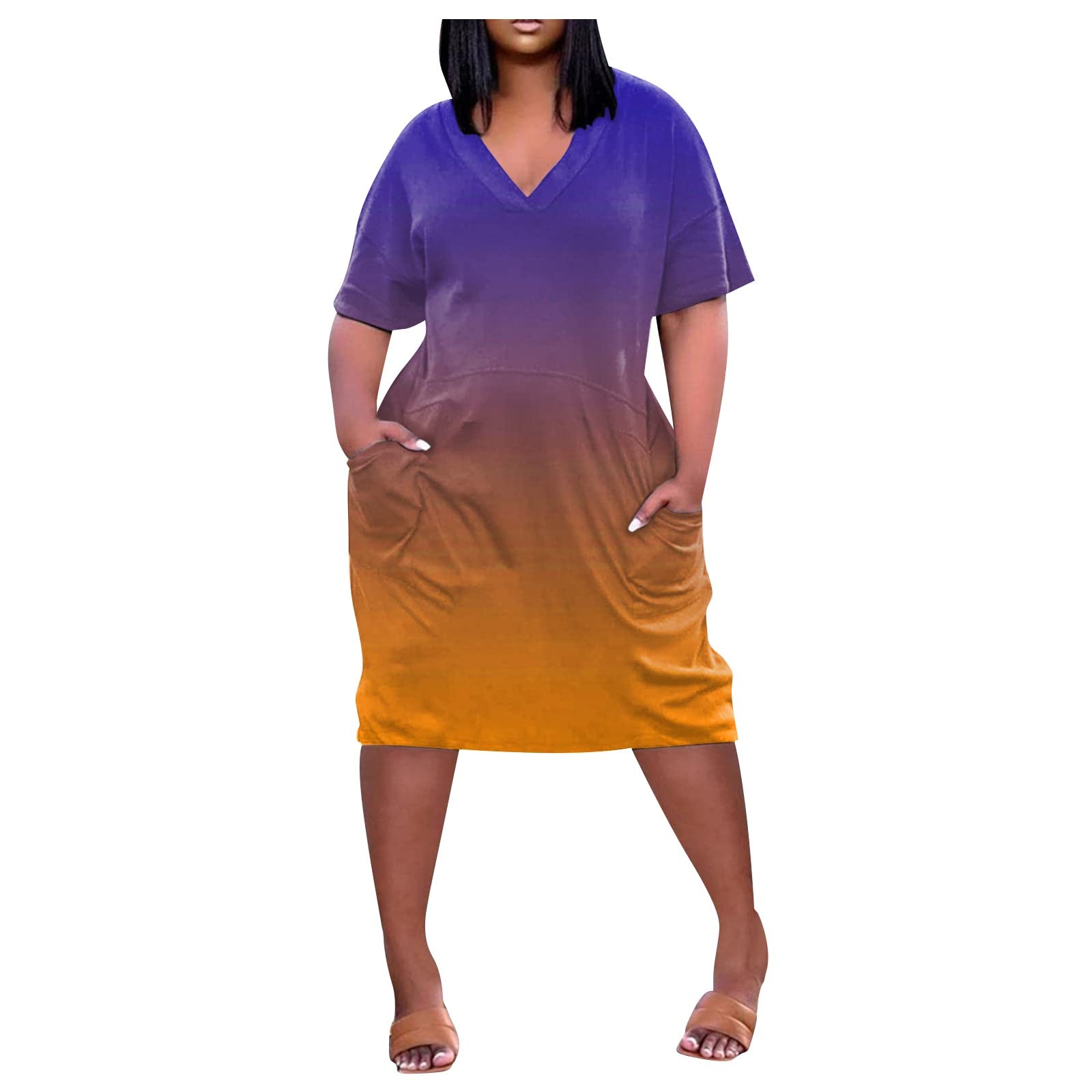 FQZWONG Dresses for Women 2022,Plus Size Maxi Dress