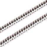 3.6mm Width Titanium Steel Men's / Women's Beveled Curb Chain Fashion Necklace-24 Inch