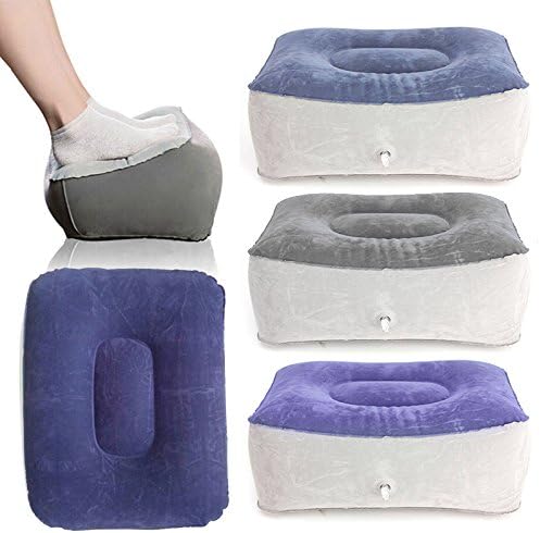 Knee Pillow - Portable Inflatable Travel Foot Rest Footrest Pillow Air Cushion Hiking Camping Home Leg Up 251023 - Tool Knee Foam Travel Decubitus Corsa Nice2you Case Rest Door Collection