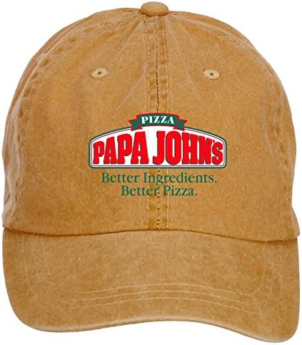 ZLXWQH SHOW PaPa Johns Logo Cotton Washed Baseball Cap Velcro Adjustable One Size ColorName Hat Cap