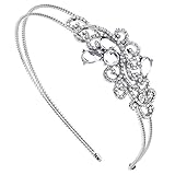 Lux Accessories Elegant Crystal Pave Bridal Bride Wedding Bridesmaid Tear Drop Stretch Headband Head Band