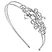 Lux Accessories Elegant Crystal Pave Bridal Bride Wedding Bridesmaid Tear Drop Stretch Headband Head Band