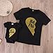 Mom & Baby Parent-Child Best Friend Printed Shirt Romper Family Clothes Outfits (M, Mommy)