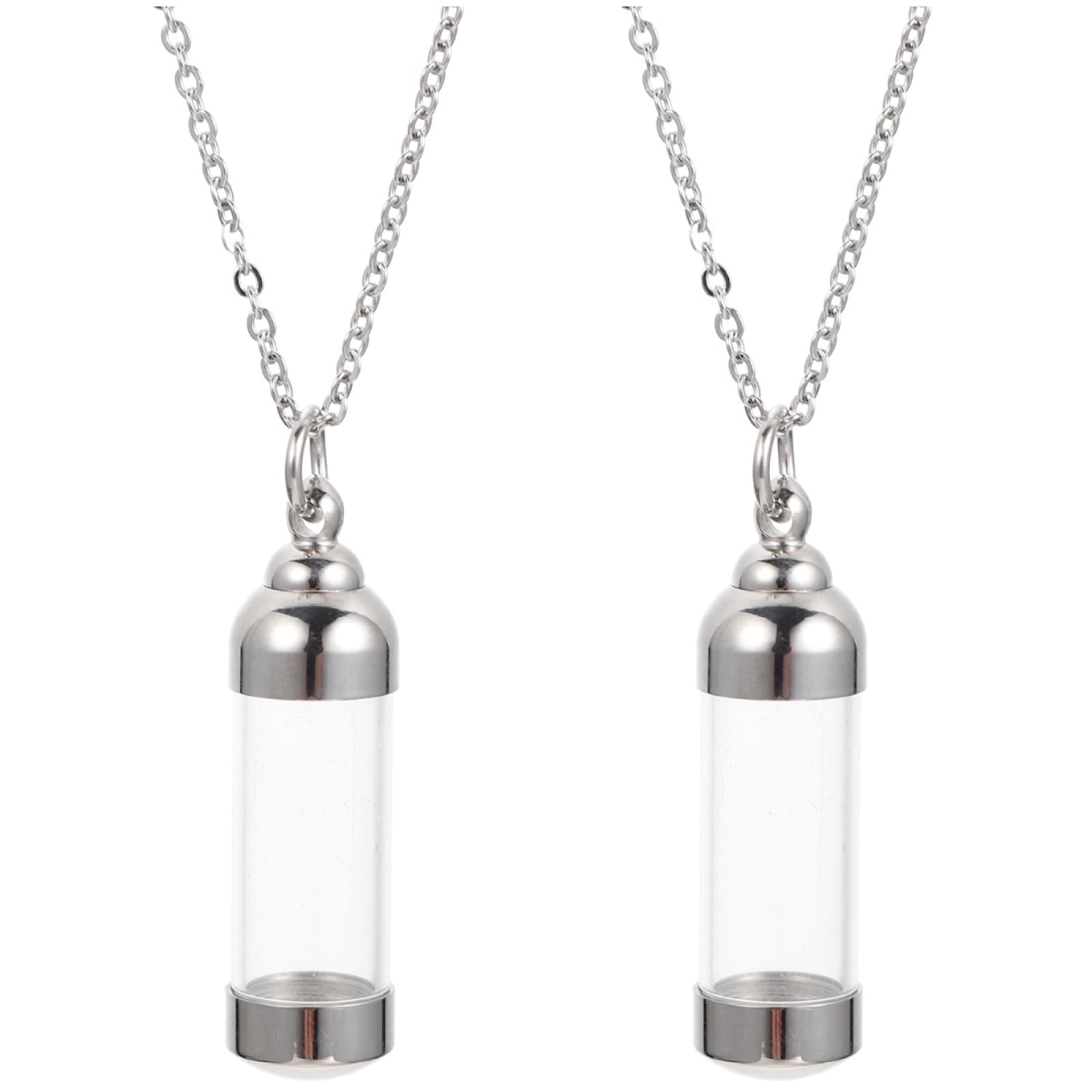 Toddmomy 2pcs Pet Ashes Necklace Hair Jewlery Pet Memorial Stainless Steel Necklace for Men Pet Urns for Dogs Ashes A Necklace Ash Holder Necklace Hair Jewels Mens Glass Commemorate Pendant