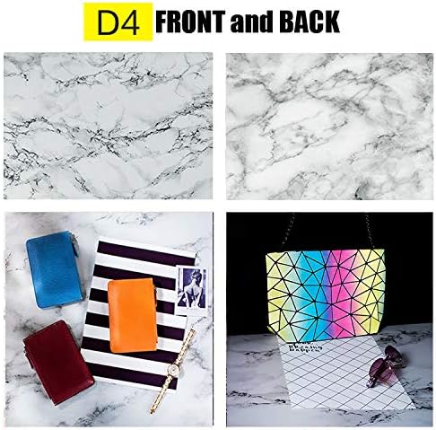 FiVan 33"x22" Double-Sided Marble Patterns Waterproof Paper Background for Food Cake Jewelry Luxury Cosmetics Fruits Tabletop Photography Pictures FUS-D4