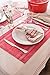 DII French Stripe Dining Table Collection Farmhouse Style Tablecloth, 60x84 Inches, Taupe/Red