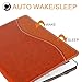 New 6th Generation iPad Case Leather Smart 5th Generation iPad Case Folio Cover Anti-Slip Stripe Card Holder Pocket Smart Auto Wake and Sleep for New iPad 9.7 inch 6th/5th Generation Elegant Brown
