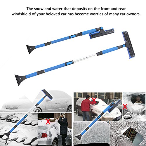 image for Molie Extendable Snowbrush Shovel Removal Brush, Multi-functional Snow