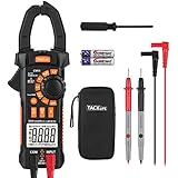 Digital Clamp Meter, 6000 Counts Tacklife CM05 Clamp Multimeters, AC/DC Voltage Tester, AC Current Detector, AC Signal Frequency, VFC, NCV, Resistor, Capacitor, Diode, Duty Cycle, Continuity Tester
