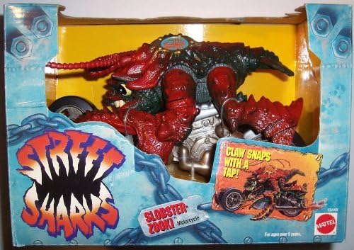 Mattel Street Sharks Slobster Zooki Motorcycle Figure