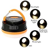 ThreeCat Ultimate Rechargeable LED Lantern and 3000mah USB Power Bank Multifunction Camping Lantern Mini Lamp for Emergency/Hurricanes/Hiking/Outdoor& Indoor Use (Orange)