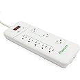 MaxLite Advanced Power Strip with 8 RECEPTACLES and 1350 Joules of Surge Protection,White,APS-8/1350J
