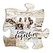 P. Graham Dunn Better Together Distressed Wood Look 4 x 6 Wood Puzzle Wall Plaque Photo Frame