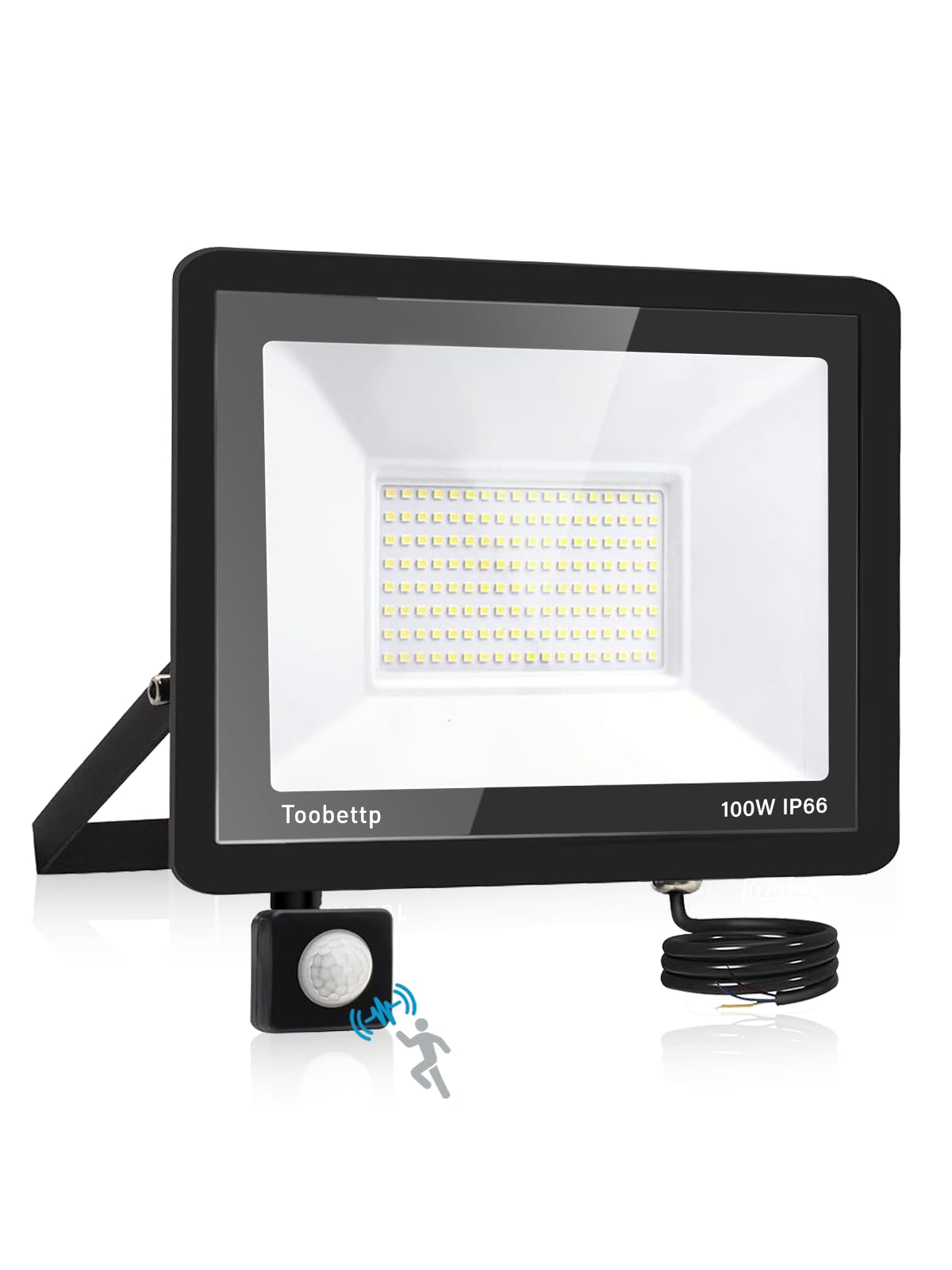Security Lights Outdoor Motion Sensor, 100W Floodlights with Sensor 10000LM Warm White 3500K Daylight IP66 Waterproof Outdoor Led Light with Motion Sensor for Garden, Garage, Backyard, Courtyard — image 1