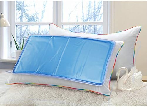 FlyCreat Cooling Pillow, 11 X 22" Mat Gel Soft Cool Mat Great for Reduce Migraines &amp; Hot Flashes, Fevers Soft &amp; Flexible Slim Cool Pilllow, no water filling!