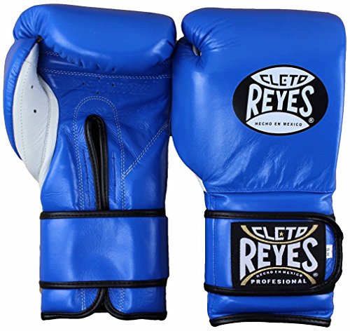 Cleto Reyes Hook & Loop Training Gloves - Regular Padding - Blue 14-Ounce