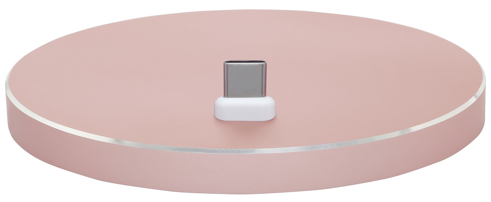 StilGut AirDock Oval - Charging Station for Devices with USB Type C Port. Charge Dock Station Made of Aluminium, Rose Gold