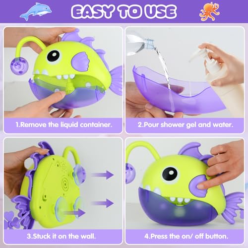 Baby Bath Toys 1 2 3 4 Years, Shark Toys Bath Toy Baby, Automatic Bubble Generator for Bathtub with Music, Baby Bath Toys 1-5 Years, Birthday Gifts, Christmas