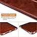 iPad Pro Leather Case, Icarercase Genuine Leather Side Open Flip Folio Style Smart Cover in Ultra Slim Design with Stand & Auto Wake/Sleep Functions for 9.7-inch(Brown)