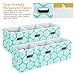 MaidMAX Cloth Storage Cubes, Cube Organizer Bins, Foldable Storage Baskets with Dual Plastic Handles for Home Office Nursery Drawers Organizers, Aqua Flower, Green, 10.5×10.5×11inches, Set of 6