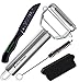 iPerfect Kitchen Ultra Sharp Stainless Steel Dual Julienne & Vegetable Peeler Complete Bundle