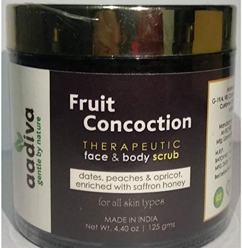 Aadiva Fruit Concoction Face & body Scrub with Dates, Apricot & Saffron Honey - 125 gms