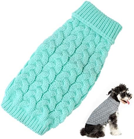 Asdsh 秋冬 ペットウェア犬服 おしゃれ ハイネックペットウェア ドッグウエア 小型犬用品 かわいい犬の服 ニットセーター 防寒 暖かい 部屋着 散歩着