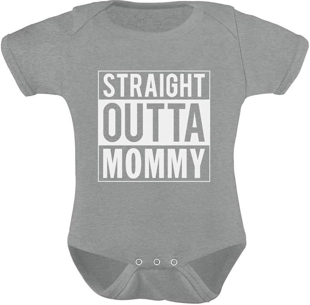 Tstars Straight Outta Mommy Infant Gift for New Mom Funny Cute Unisex Baby Bodysuit: Clothing