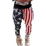 PanDaDa Baby Boys Harem Pants Stars Striped Fashion Flags Trousers Bottoms