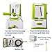 Comezy 7-Blade Spiralizer Vegetable Slicer Best Veggie Pasta Spaghetti Maker & Julienne Cutter for Low Carb/Paleo/Gluten-Free Meals, Caddy & Cleaning Brush, Green