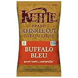 Kettle Brand Krinkle Cut Potato Chips, Buffalo Bleu, 8.5 Ounce Bags (Pack of 12)