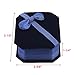 Cosmos Blue Color Velvet Necklace Gift Box Pendant Gift Box Octagonal Jewelry Box with Bow