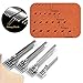 Aiskaer White Steel 3mm 1/2/4/6 Prong DIY Diamond Lacing Stitching Chisel Set Leather Craft Kits(3mm)