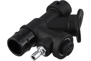 Scuba Diving 45 Degree Power Inflator for BCD, K-Type Valve Replacement with Nylon Brass Build, Compact Low Pressure Exhaust 