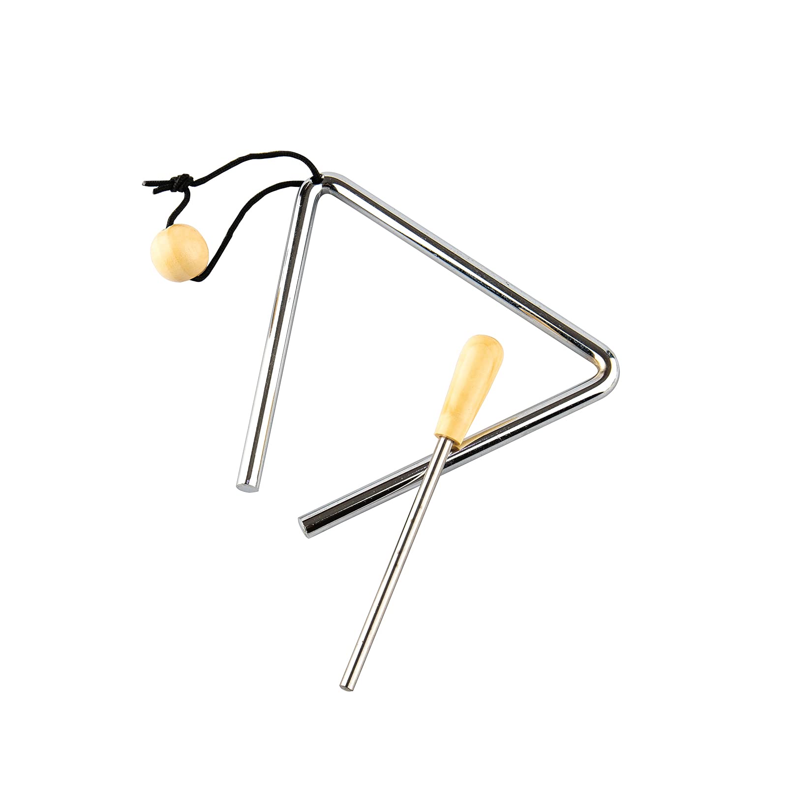 Musfunny Triangle Percussion Instrument 5 inch: Hand Triangle Instrument with Striker - Steel Triangle with Hanging Loop for Concerts Musical Performances