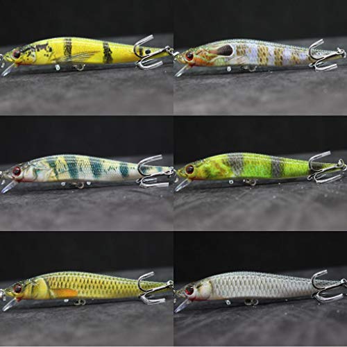 wLure Minnow Very Tight Wobble Slow Floating for Bass Fishing Lifelike Pattern Bass Lure Fishing Lure HM590KB - Thumbnail 2