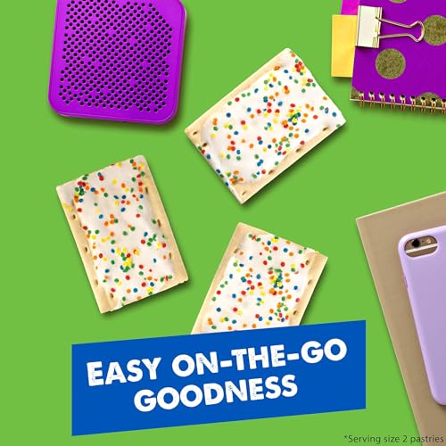 POP-TARTS TOASTER PASTRIES, BREAKFAST FOODS, KIDS SNACKS, FROSTED CONFETTI CUPCAKE (8 POP-TARTS)