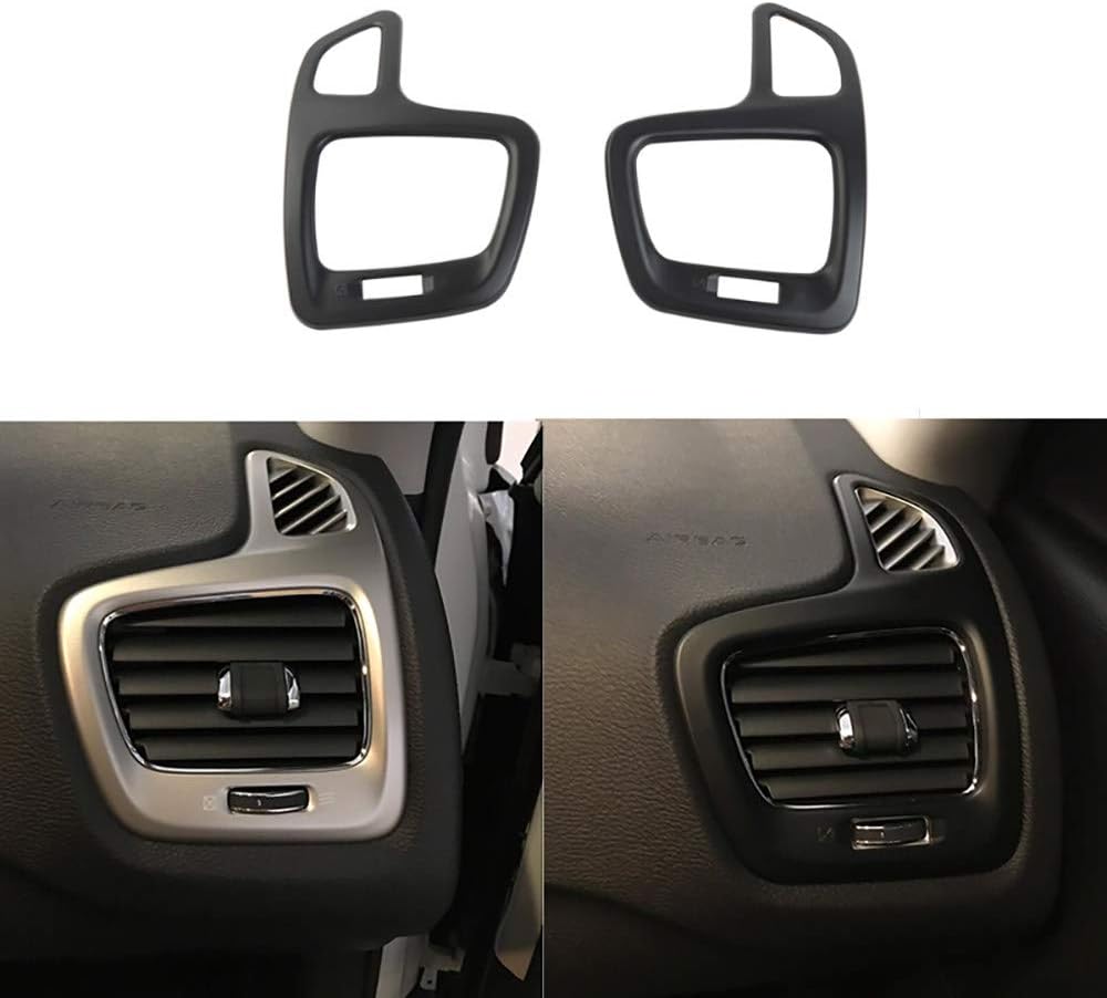 AniFM ABS Dashboard Left Right Side Air Conditioner Vent Trim Frame Sticker Car Interior Accessories Styling for Jeep Compass 2017-2019
