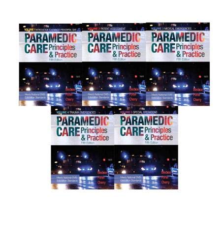 Paramedic Care Principles Practice Vols 1 5 5th Edition Bledsoe Bryan E Porter Robert S Cherry Ms Emt P Richard A 9780134575964 Books Ca